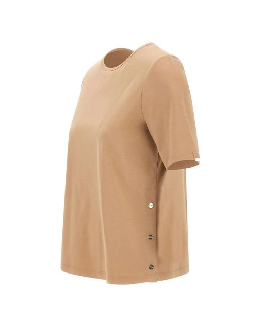 Herno Natural Button Side Slit T-Shirt