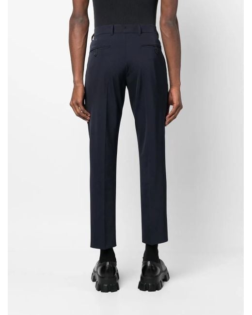 Prada Blue Cropped Tailored Trousers for men
