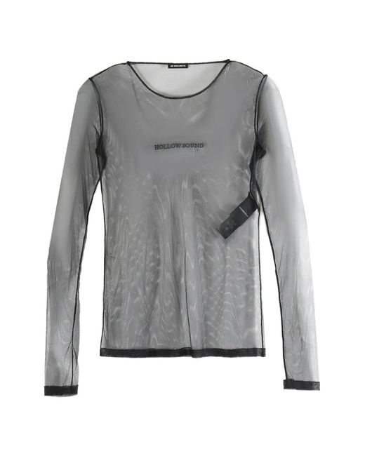 Ann Demeulemeester Gray Fiene Sheer Long-Sleeve T-Shirt