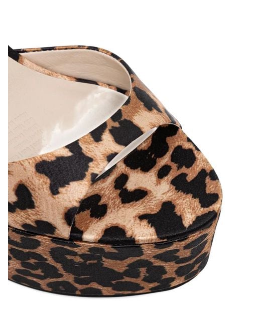 Naked Wolfe Metallic 130Mm Fire Leopard-Print Platform Sandals