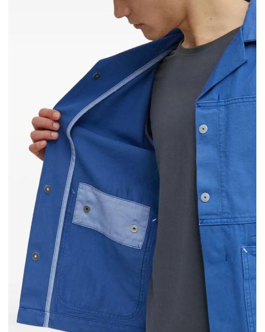 G-Star Blue Buttoned Jacket for men