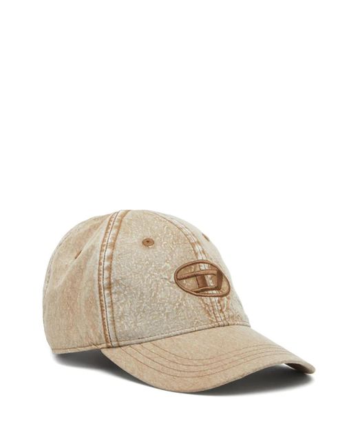 DIESEL White C-Nyloff Logo-Embroidery Baseball Cap for men