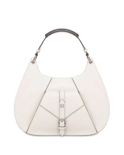Alberta Ferretti White Große Schultertasche