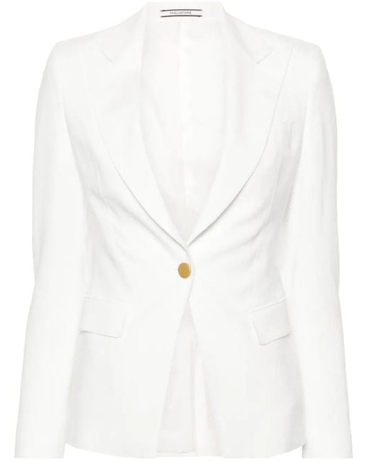 Tagliatore White Liz Single-Breasted Blazer