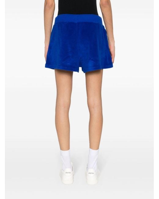 Polo Ralph Lauren Blue Pony-embroidered Towelling Mini Shorts