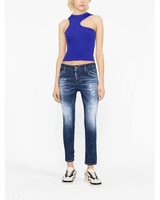 DSquared² Chic Cool Girl Jean in Blue | Lyst