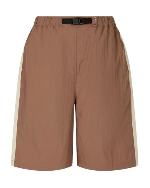 Studio Tomboy X Brown Panelled Knee-Length Shorts