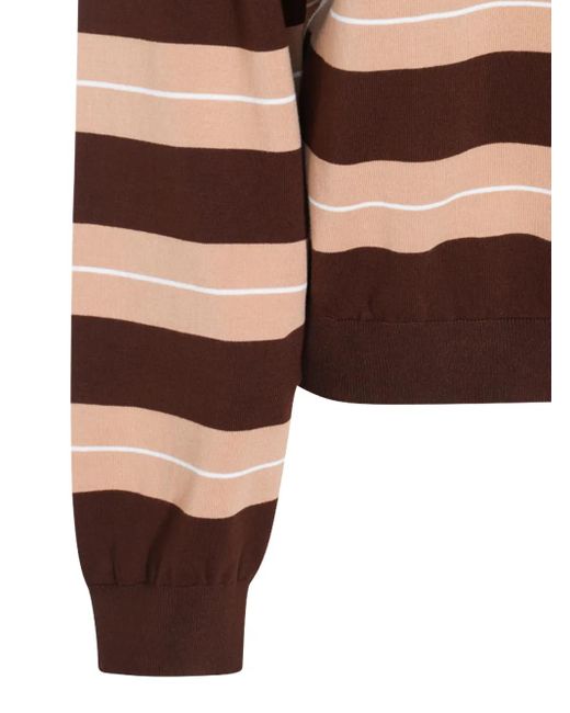 Miu Miu Brown Gestreiftes Poloshirt