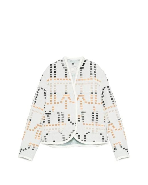 Forte_forte White Samarcanda Jacquard Jacket
