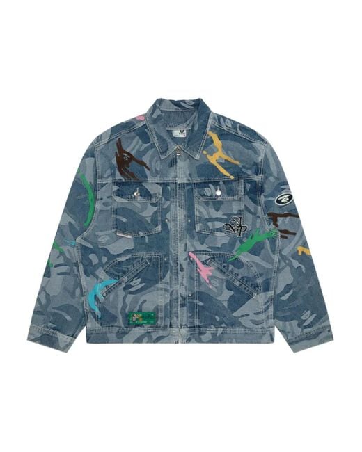 Aape By A Bathing Ape Blue Logo Jacket for men