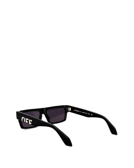 Off-White c/o Virgil Abloh Black Montgomery Rectangle-Frame Sunglasses for men