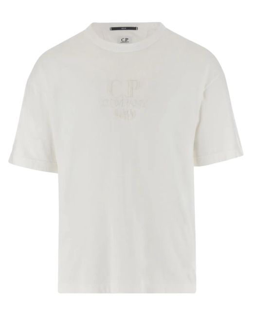 メンズ C P Company コットン Tシャツ White