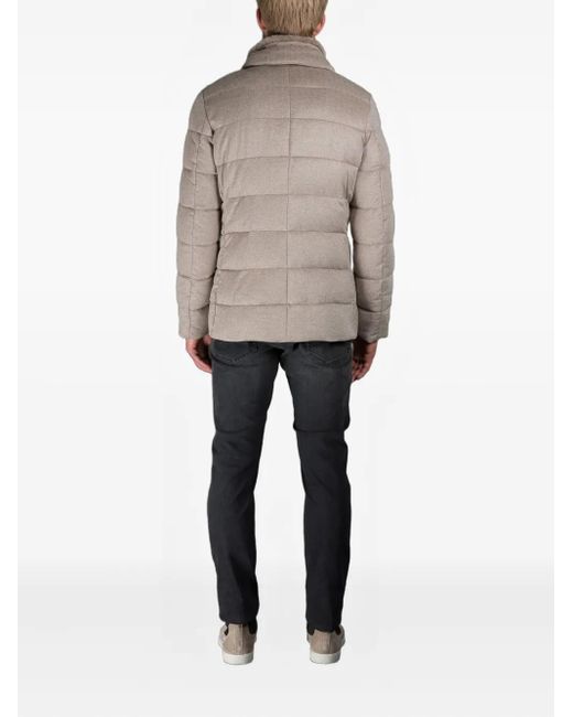 Moorer Gray Dalton Buttoned-Up Padded Jacket for men