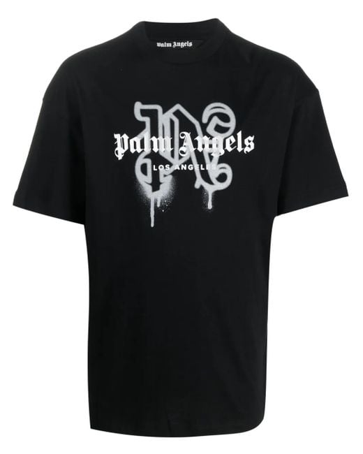 ★人気★【Palm Angels】EMBROIDERED LOGO T-SHIRT Palm Angels | Embroidered Logo T-Shirt | Regular Fit T