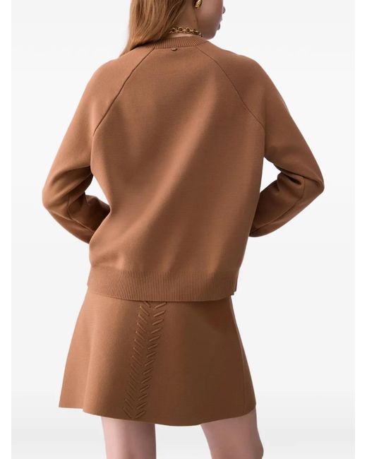 Liu Jo Natural Boxy Sweater With Braided Details