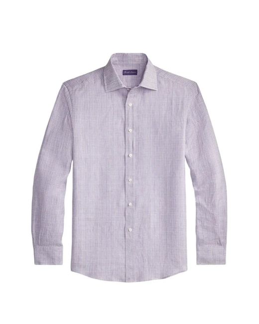 Ralph Lauren Purple Check-Pattern Shirt for men
