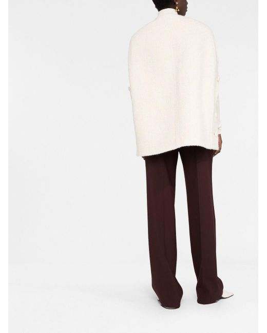 Jil Sander Button-up Cape in Natural | Lyst Canada