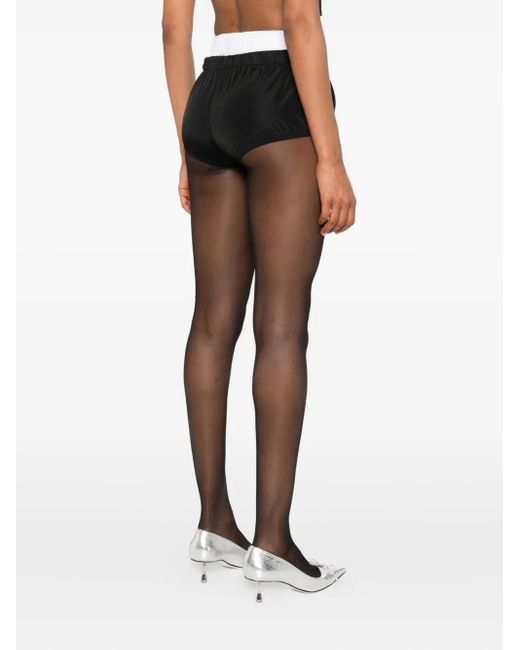 Vestiaire d'un Oiseau Libre パネル ミニショートパンツ Black