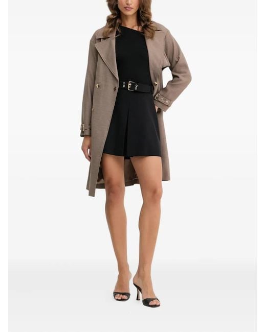 Marciano Black Belted Double-Breasted Coat