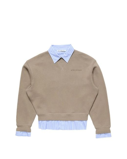 Sudadera A Capas Acne de color Natural