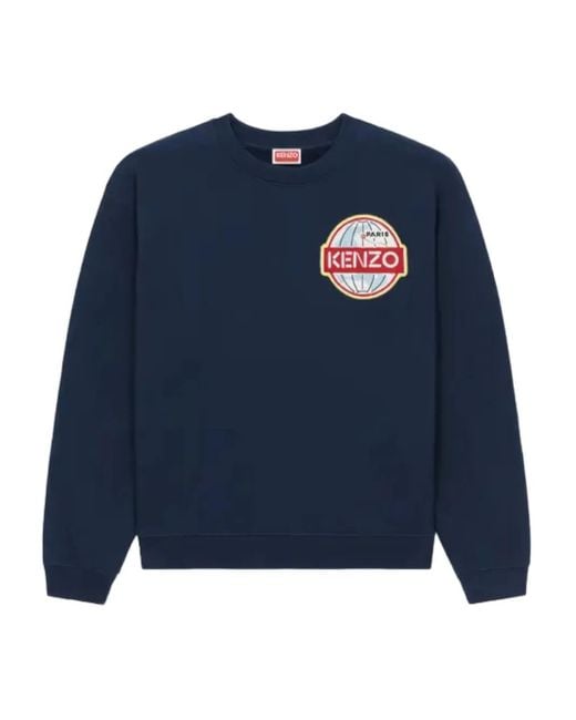 Felpa Con Applicazione di KENZO in Blue
