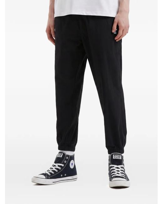 Chocoolate Black Logo-Patch Track Pants for men