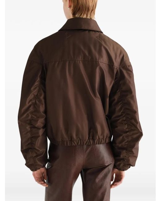 Lemaire Brown Veste Matelassée En Toile Imperméable