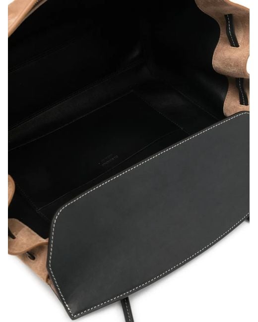 Jil Sander Black Leather Tote Bag