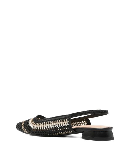 Keys White Slingback-Strap Pumps