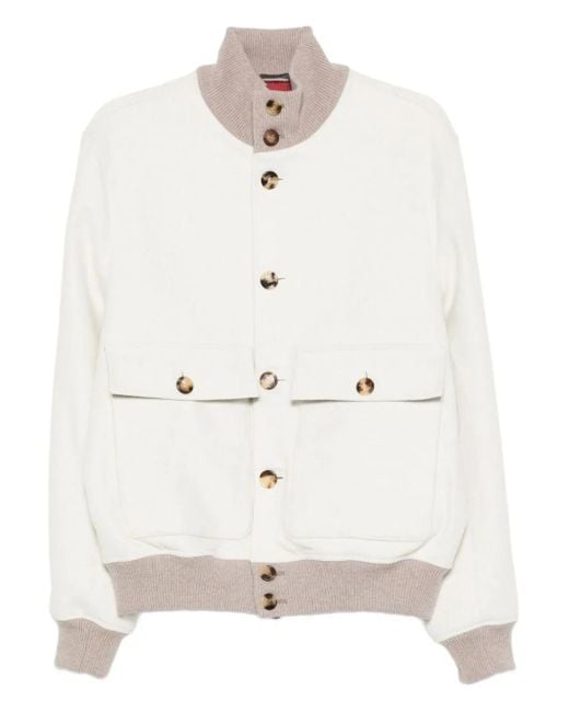 メンズ Brunello Cucinelli ボンバージャケット White