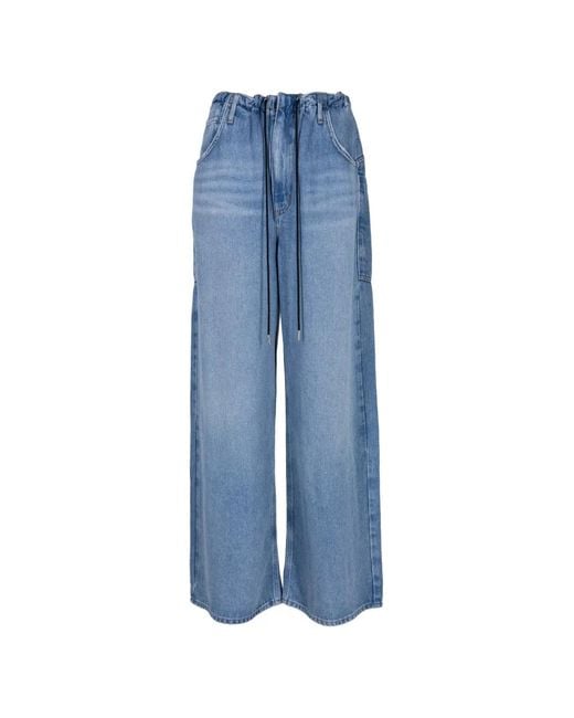 Agolde Blue Shaw Drawstring-Waist Jeans