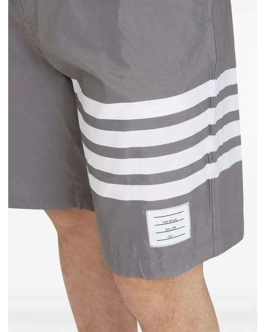 メンズ Thom Browne 4bar トランクス水着 Gray