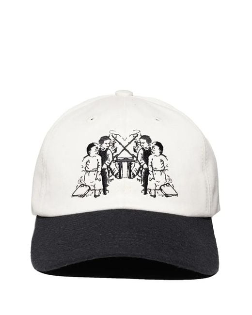 Enfants Riches Deprimes White Graphic-Print Panelled Baseball Cap for men
