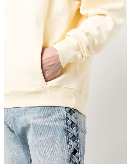 Martine Rose Natural Graphic-Print Cotton Hoodie