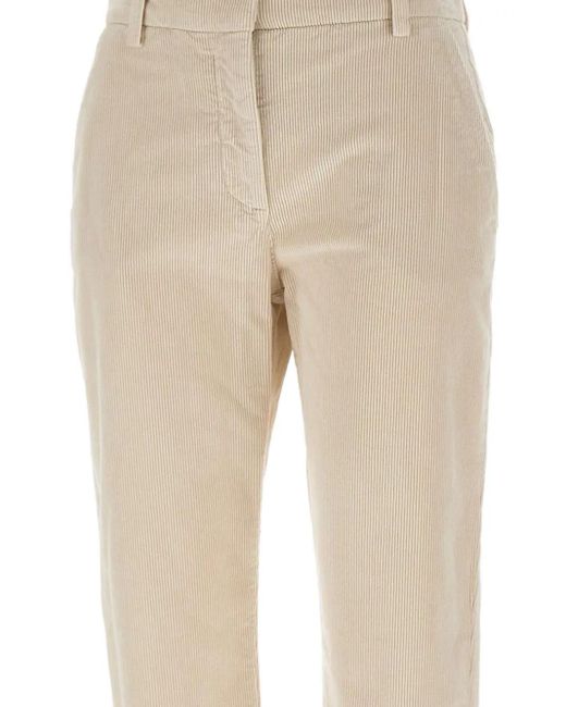 Eleventy Natural Corduroy Welt-Pocket Trousers
