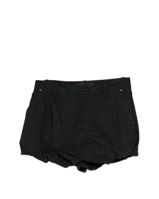 JNBY Black Puffball-Hem Shorts