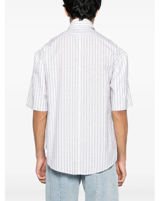Vivienne Westwood White Stripped Krall Organic Cotton Shirt for men