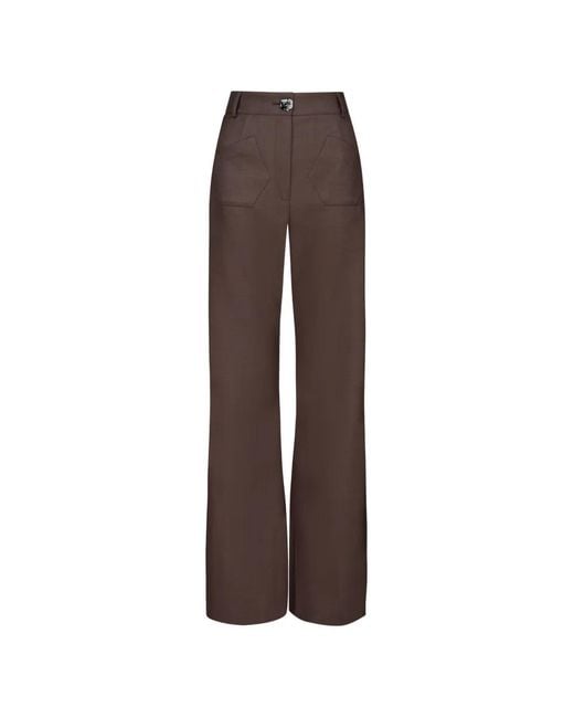 Violante Nessi Brown Francis Flared Trousers