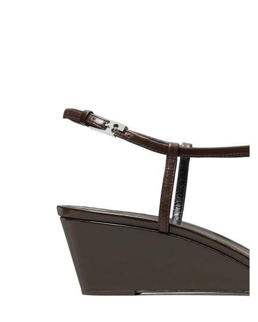 Tory Burch Brown Gigi T-Strap Wedge