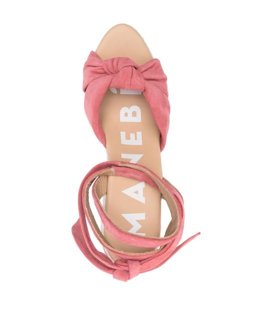Manebí Pink 100Mm Suede Espadrilles