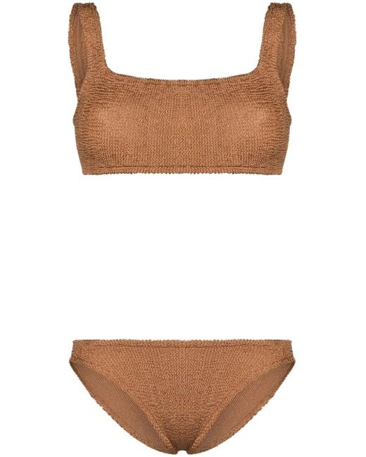 Hunza G White Xandra Crinkle Bikini