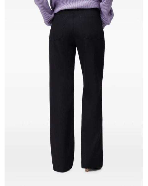 RETORI Blue Denim-Effect Flared Trousers