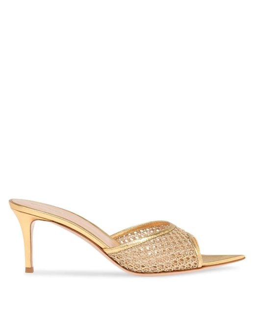 Gianvito Rossi Natural 70Mm Siena Pointed-Toe Sandals