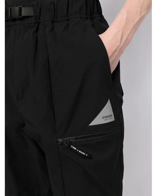 Spoonyard Black Primeflex Drop-Crotch Tech Joggers for men