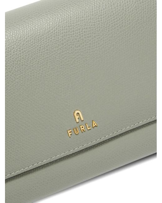Furla Gray Leather Flap Wallet