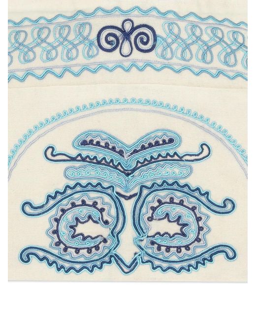 Fortela Blue Aura Embroidered Top