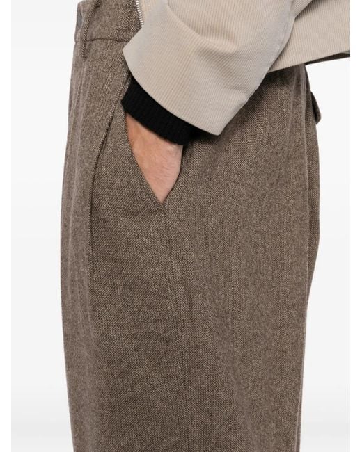 CROQUIS Gray Wool Trousers for men