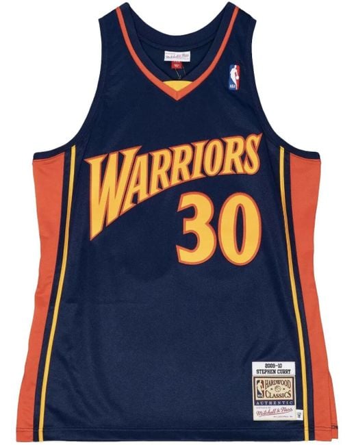 Mitchell & Ness Blue "Nba Golden State Warriors 09 Steph Curry" Authentic Road Jersey Vest Top for men