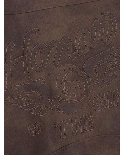 Aged logo-embroidered jacket Honor The Gift de hombre de color Brown