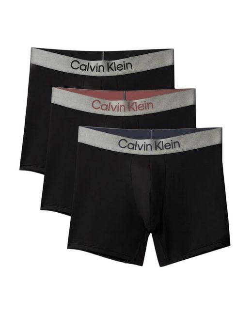 Set de 3 bóxeres con logo en la cinturilla Calvin Klein de hombre de color Black